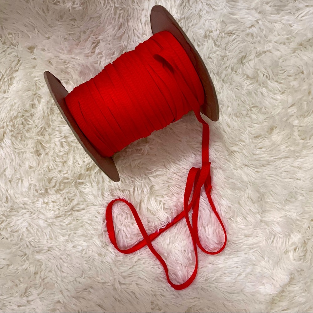 Orange hem/ bias binding. 1/2” folded